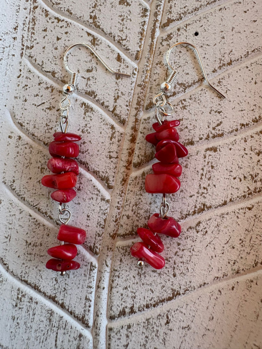 Cercei cu Carneol și Coral Roșu [3]