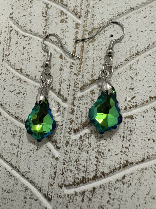 Cercei cristal verde handmade [2]