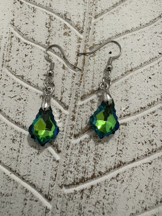 Cercei cristal verde handmade [3]