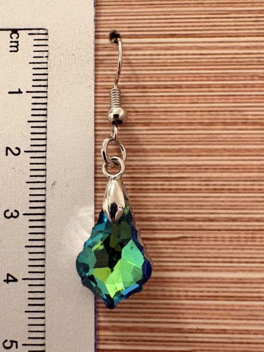 Cercei cristal verde handmade [4]