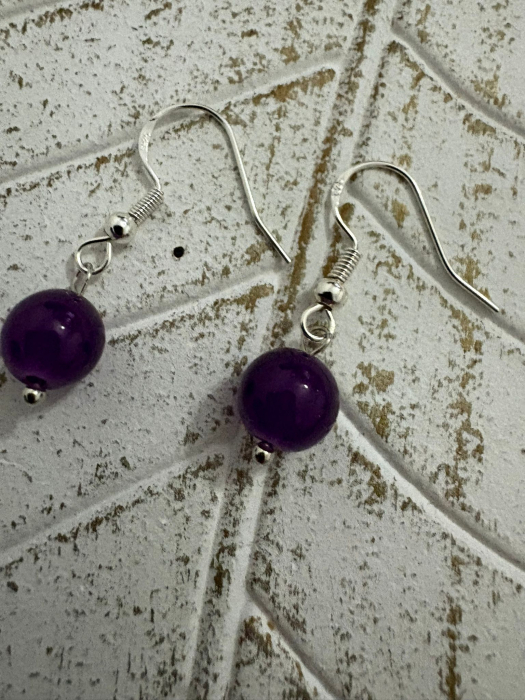 Cercei cu jad mov - Cm181 – eleganță și echilibru interior [2]