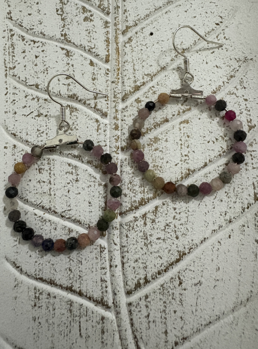 Cercei Daobao Turmalină Multicoloră [4]