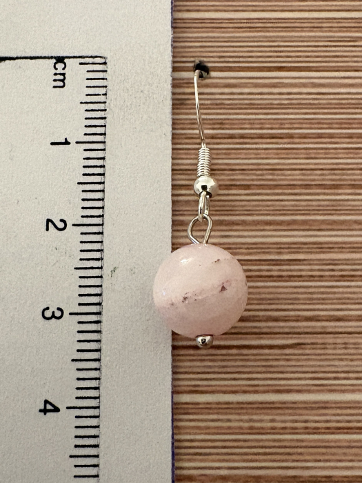 Cercei cuart roz natural handmade [4]