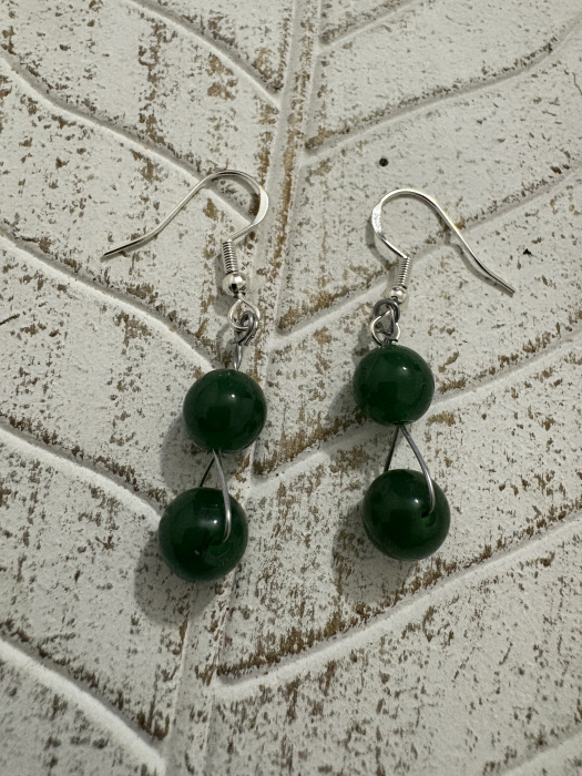 Cercei jad verde handmade [2]