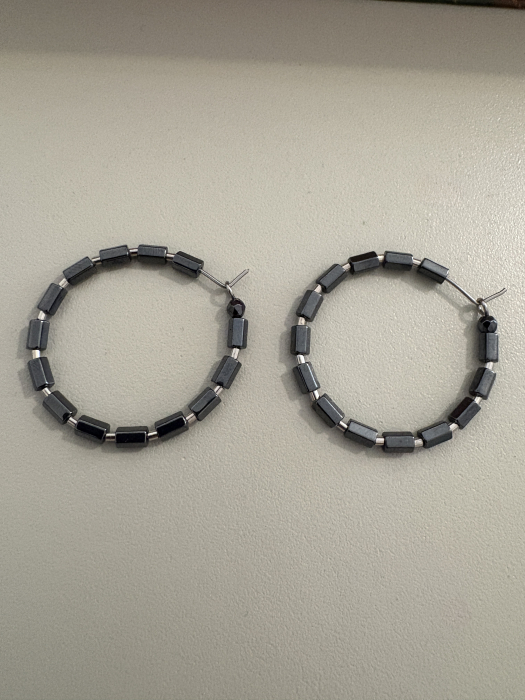 Cercei hematit argint [2]