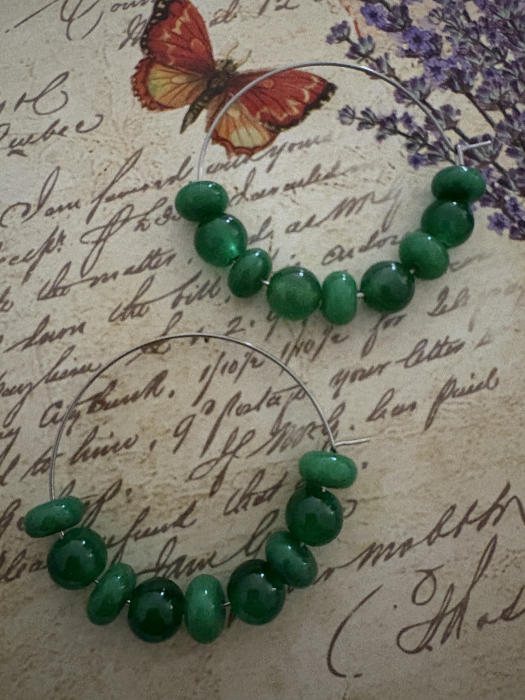 cercei jad verde hoops [3]