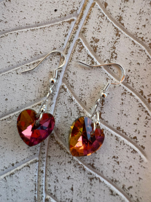 cercei inimă cristal handmade – bijuterii elegante și romantice [2]