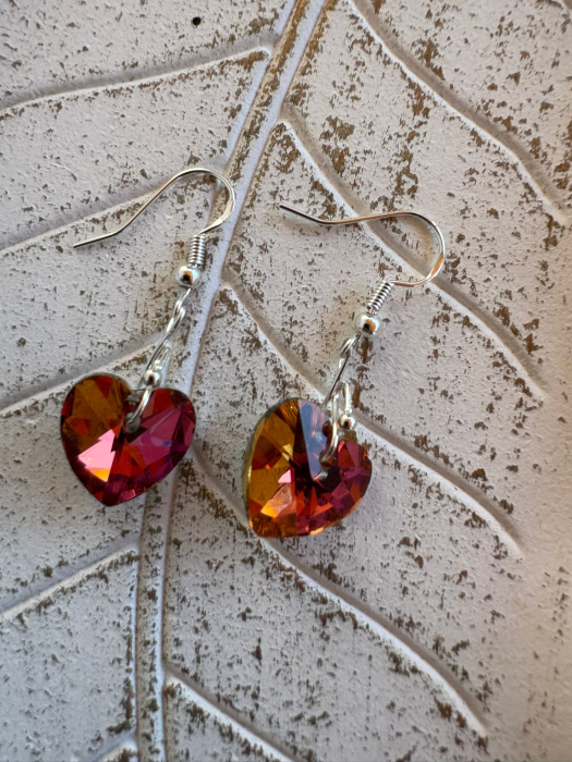 cercei inimă cristal handmade – bijuterii elegante și romantice [3]