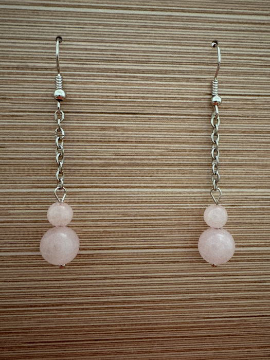 Cercei Iubire & Blândețe – Cuarț Roz [2]