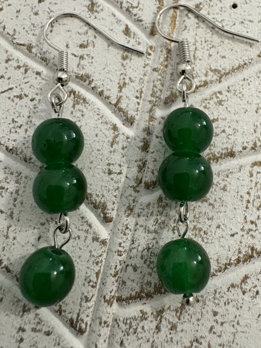 Cercei Jad Verde handmade  [3]