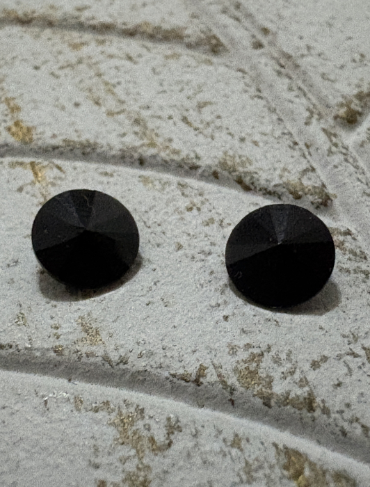 Cercei Jet Rivoli Preciosa Swarovski – Oțel Inoxidabil [1]