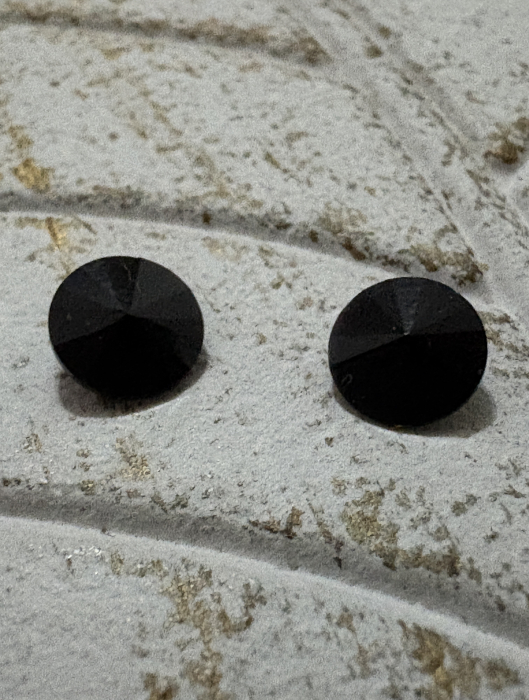 Cercei Jet Rivoli Preciosa Swarovski – Oțel Inoxidabil [2]