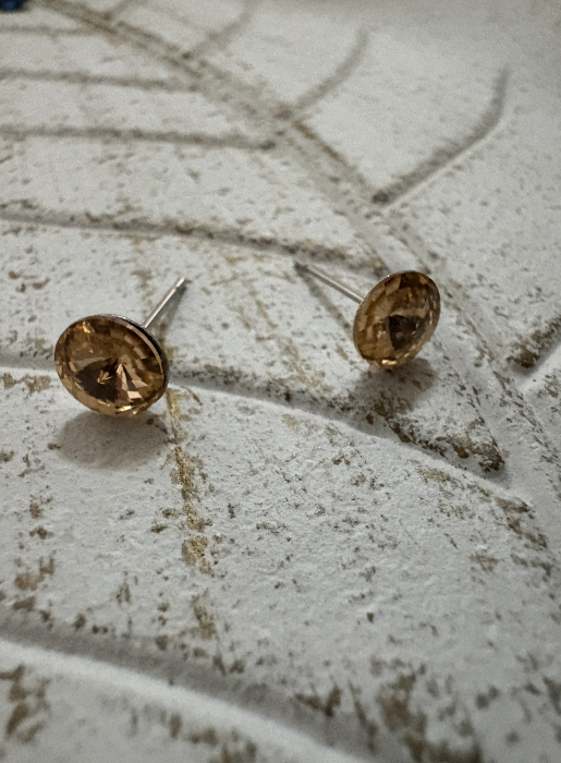 Cercei Light Peach Rivoli Preciosa Swarovski – Argint 925 [2]