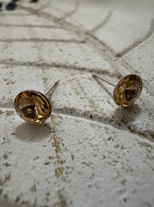 Cercei Light Peach Rivoli Preciosa Swarovski – Oțel Inoxidabil [2]