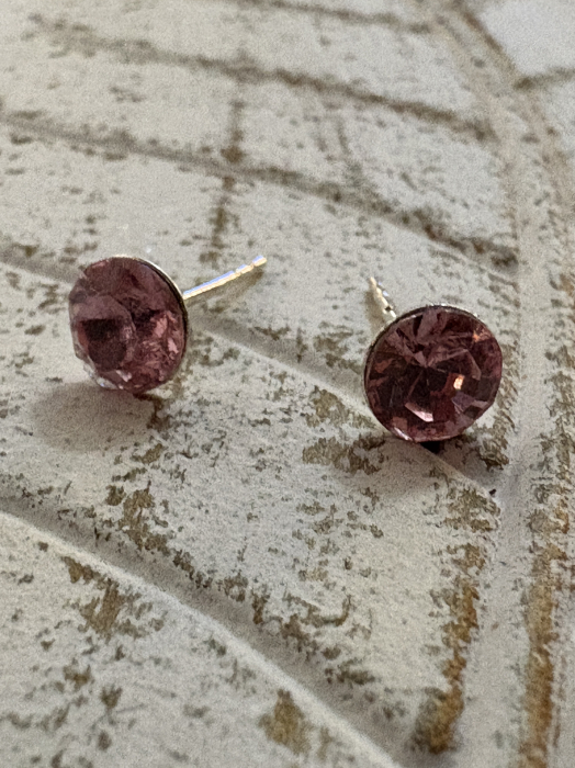 Cercei Light Rose Chaton Preciosa Swarovski – Oțel Inoxidabil [4]