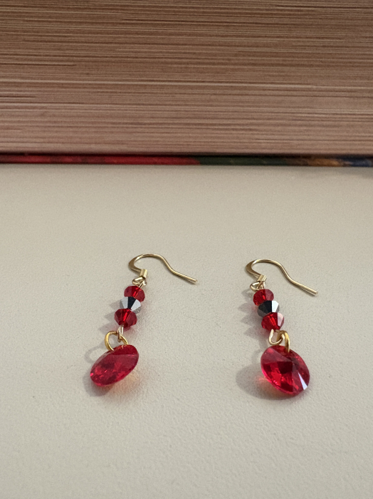 cercei preciosa rosii hematit [3]