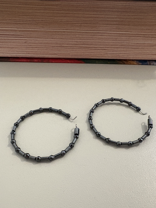 cercei hematit hoops [2]