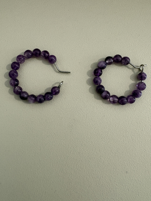 cercei hoops ametist [3]