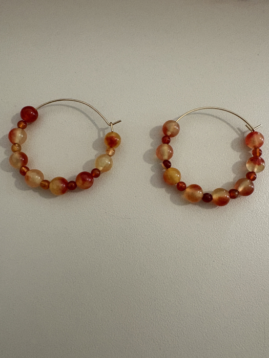 cercei carneol hoops [4]