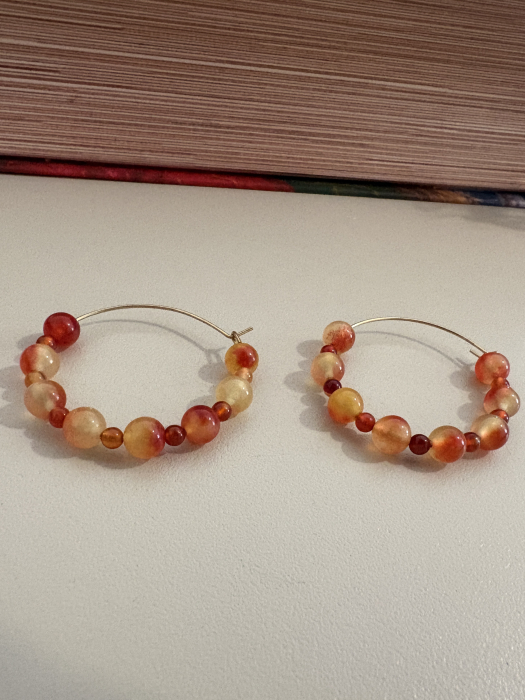 cercei carneol hoops [2]