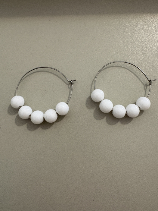 cercei onix alb hoops [3]