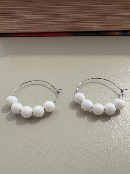 cercei onix alb hoops [2]