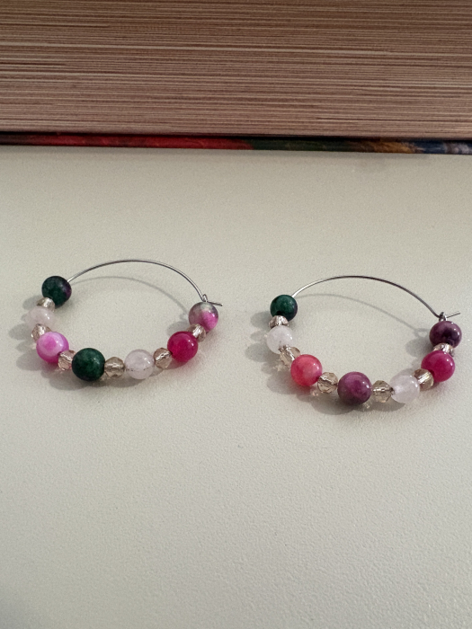 cercei rubin agat hoops [2]