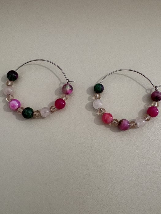 cercei rubin agat hoops [3]