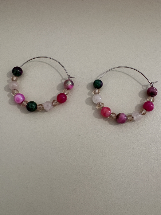 cercei rubin agat hoops [4]