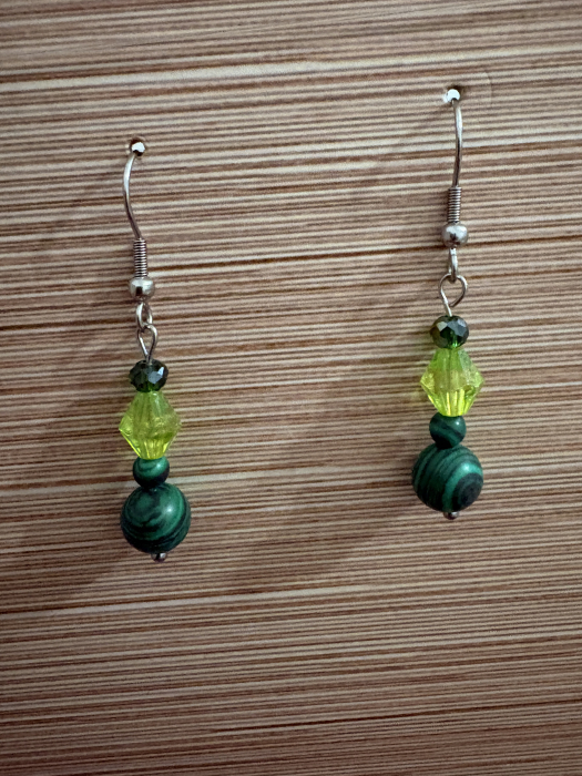 cercei malachit cristale verzi [2]