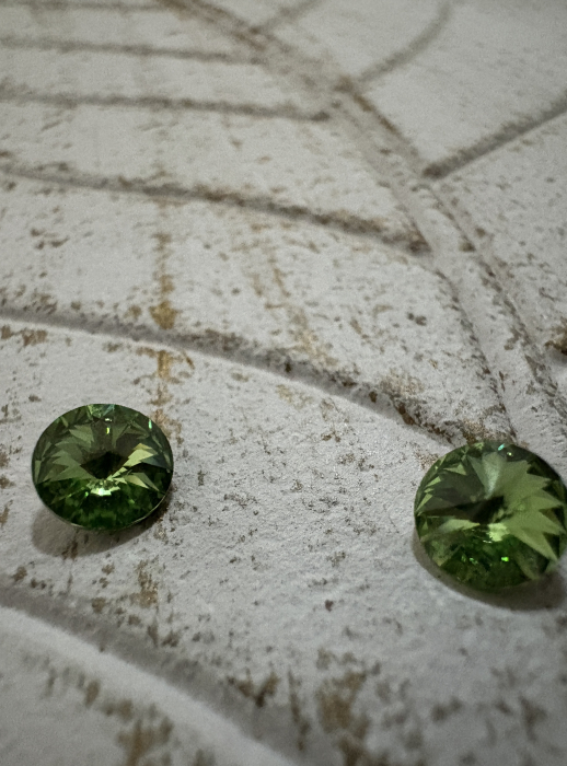 Cercei Peridot Rivoli Preciosa Swarovski – Argint 925 [5]