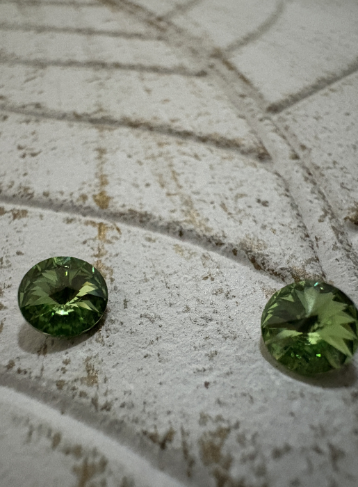 Cercei Peridot Unfoiled Rivoli Preciosa Swarovski – Oțel Inoxidabil [2]