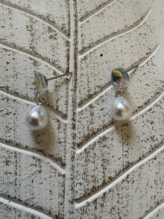 Cercei Perlă și Cabochon cristal [2]