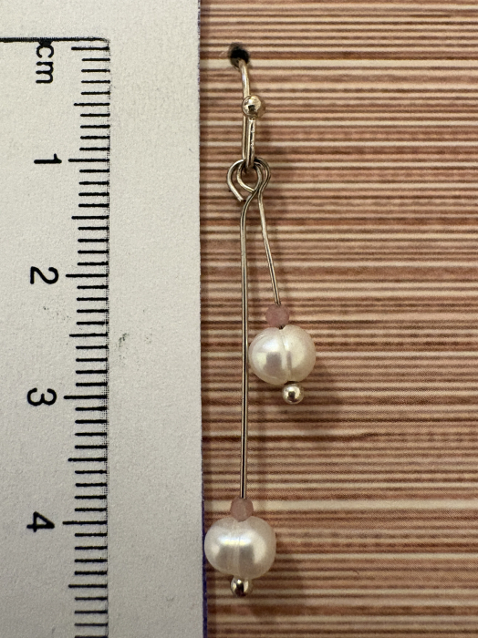  Cercei perle naturale de cultura si turmalină Bijuterii handmade elegante [4]
