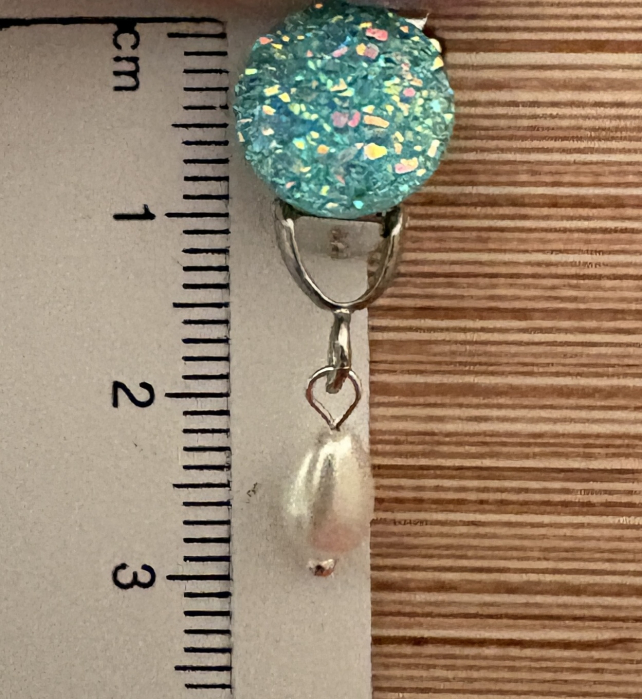 Cercei perle mandala clips handmade [5]