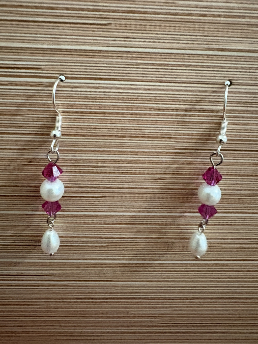 cercei perle fucsia [2]