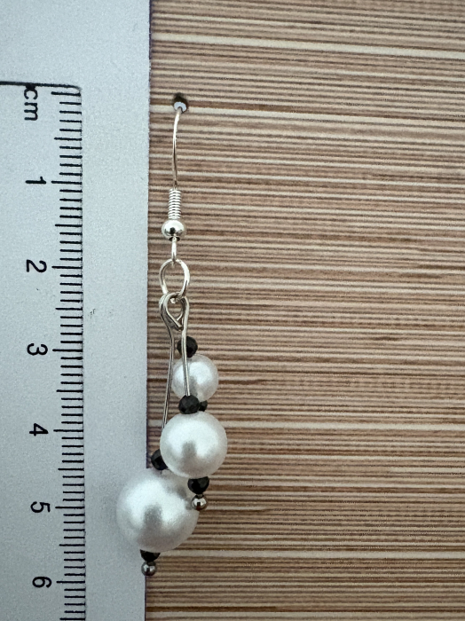  Cercei triunghi turmalină multicoloră și perle – Bijuterii handmade elegante [2]