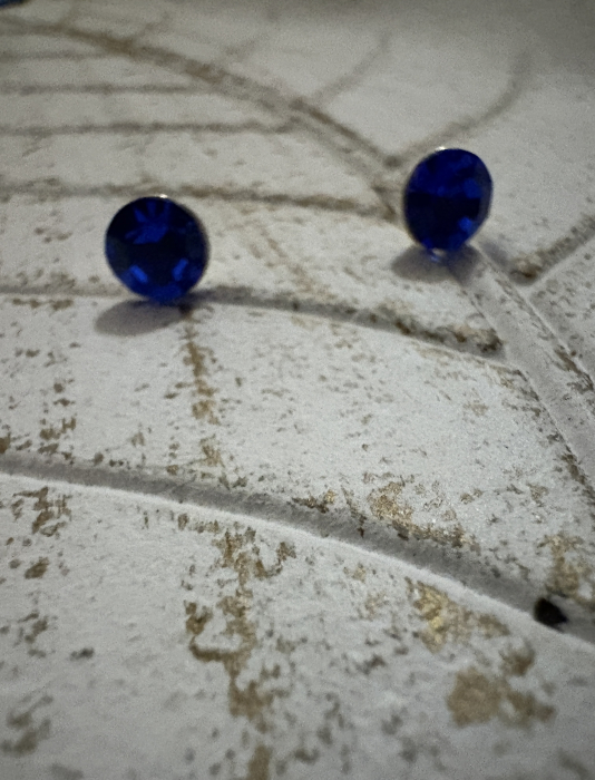 Cercei Sapphire Chaton Preciosa Swarovski – Oțel Inoxidabil [3]