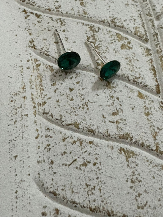 Cercei SWAROVSKI PRECIOSA Rivoli  Emerald (otel) - SWO02  [5]