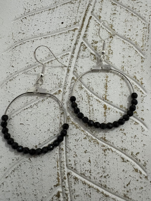 Cercei Turmalină Neagră Fațetată  [2]