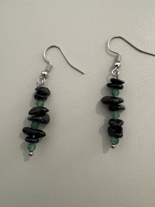 Cercei turmalină aventurin lanț [3]