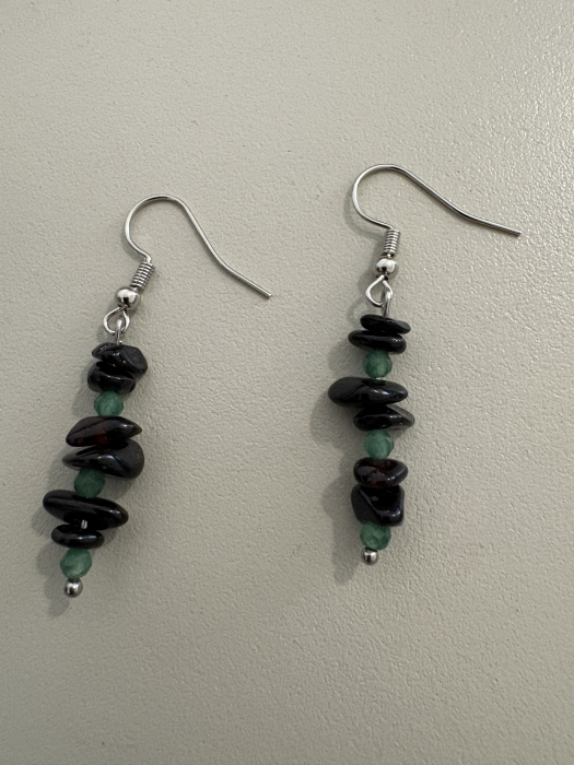 Cercei turmalină aventurin lanț [2]