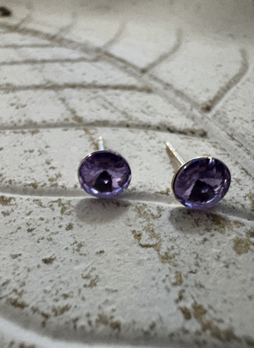 Cercei Violet Rivoli cu cristal Swarovski – Oțel Inoxidabi [2]