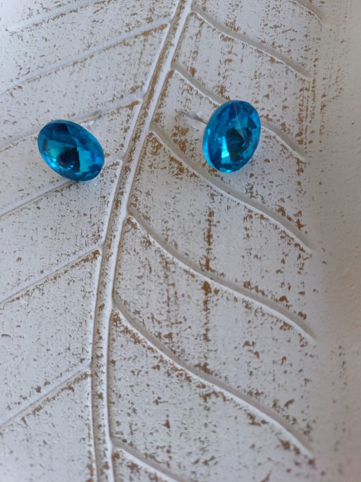 Cerceii Cristal Blue  14 mm – Eleganță și Strălucire Unică [1]