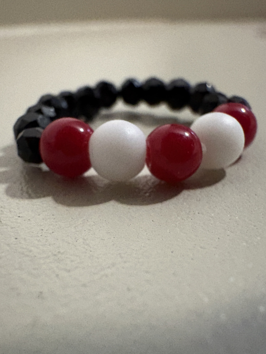 Inel Mărțișor Protecție & Puritate – Onix Alb și Coral [4]