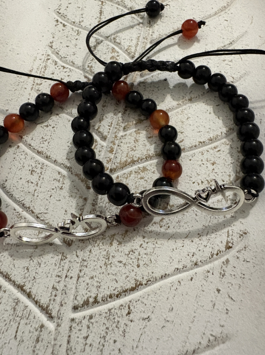 Set brățări EL & EA – onix si carneol - forță și energie vitală [2]