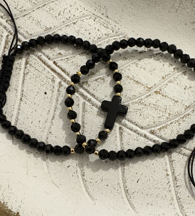 Set Cristale Negre El & Ea – Argint 925 placat cu aur [5]