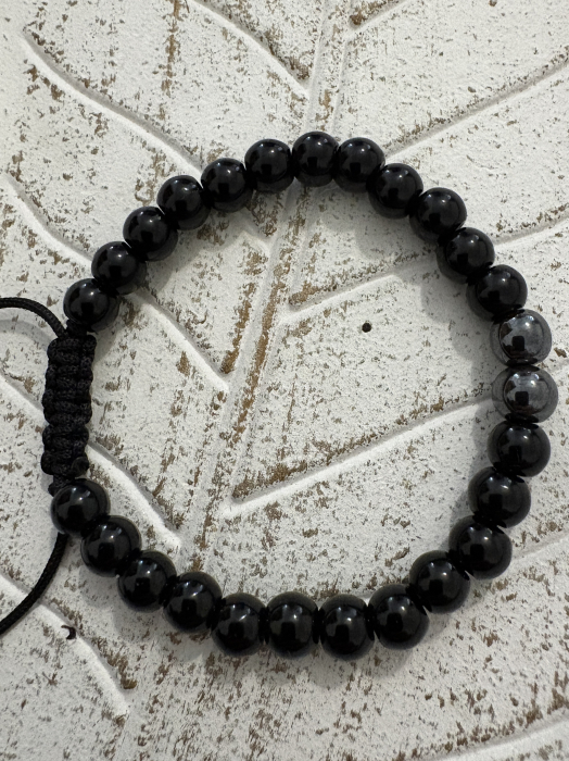 Set el și ea Hematit și Onix Lucios – bijuterii cuplu handmade [4]