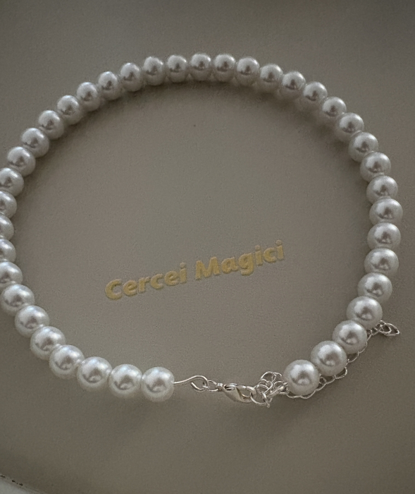 set perle albe cercei magici [7]