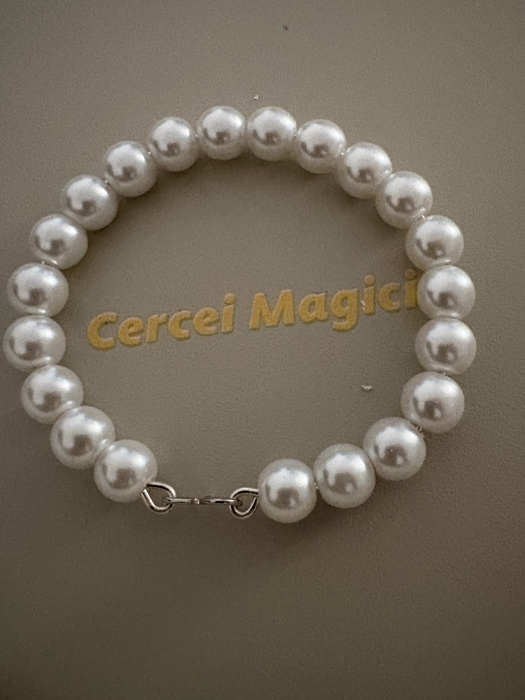 set perle albe cercei magici [3]